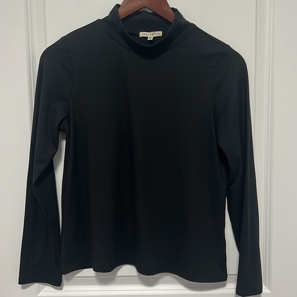 Copper Key Girls Black Mock Neck Long Sleeve Relaxed Fit Pullover Top size XL - Picture 2 of 6